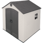 Lifetime 8' x 7.5' Light Brown Polyethylene Outdoor Storage Shed with Floor