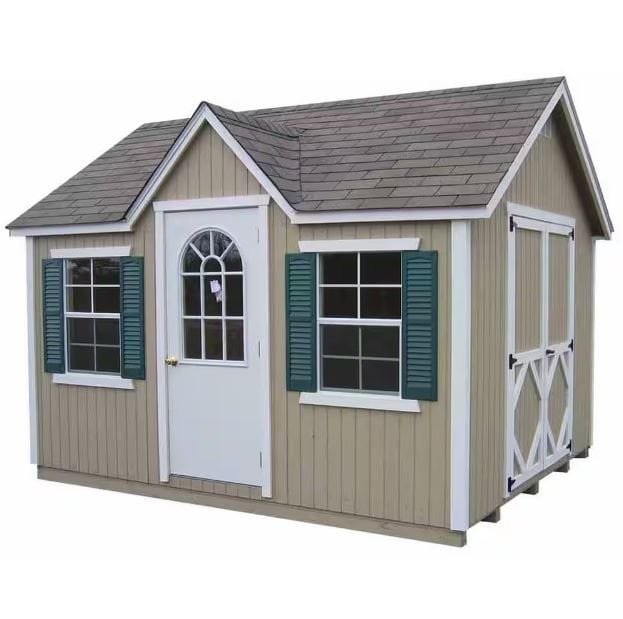 saybrokeeer-product-255-image-1.jpg Little Cottage Company 12' x 10' Classic Wood Cottage Panelized Storage Shed - Image 1