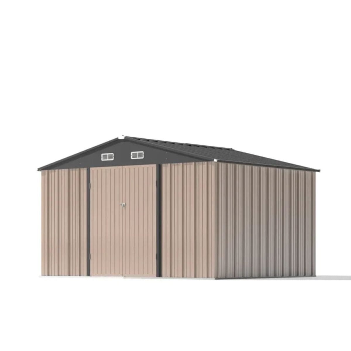 saybrokeeer-product-261-image-1.jpg Patiowell 10' x 8' Outdoor Metal Storage Shed with Windows and Vents - Image 1