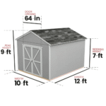 Handy Home Products Rookwood 10' x 12' Outdoor Wood Storage Shed with Floor - Image 2