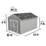 Handy Home Products Rookwood 10' x 14' Outdoor Wood Storage Shed - Image 6