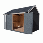 Handy Home Products Sonata 12' x 10' Outdoor Wood Storage Shed with Polycarbonate Roof - Image 12