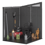 Suncast Modernist 6' x 4' Resin Storage Shed Gray and Black Backyard Utility Shed with Floor Kit and Vents - Image 6