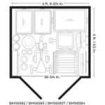 Suncast Modernist 6' x 4' Resin Storage Shed Gray and Black Backyard Utility Shed with Floor Kit and Vents - Image 8
