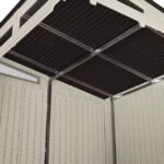 Suncast Modernist 7' x 7' Resin Storage Shed Backyard Utility Shed with Steel Frame and Floor Kit - Image 4