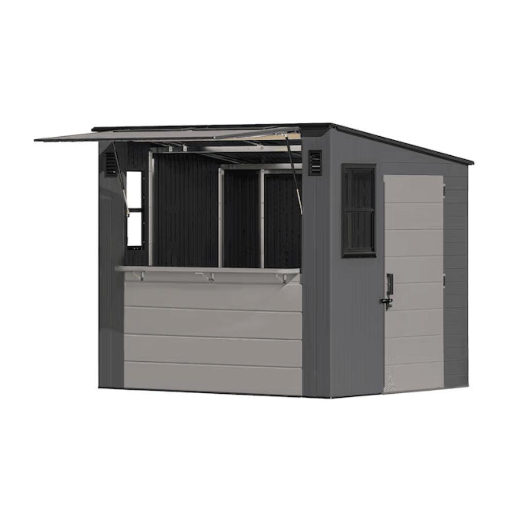 saybrokeeer-product-272-image-1.png Suncast Cabana 8' x 7' Resin Storage Shed Backyard Utility Shed with Floor Kit Skylights and Double Doors - Image 1