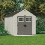 Suncast Tremont 8' x 10' Resin Storage Shed 547 Cubic Feet Outdoor Utility Shed with Skylights and Floor Kit - Image 2