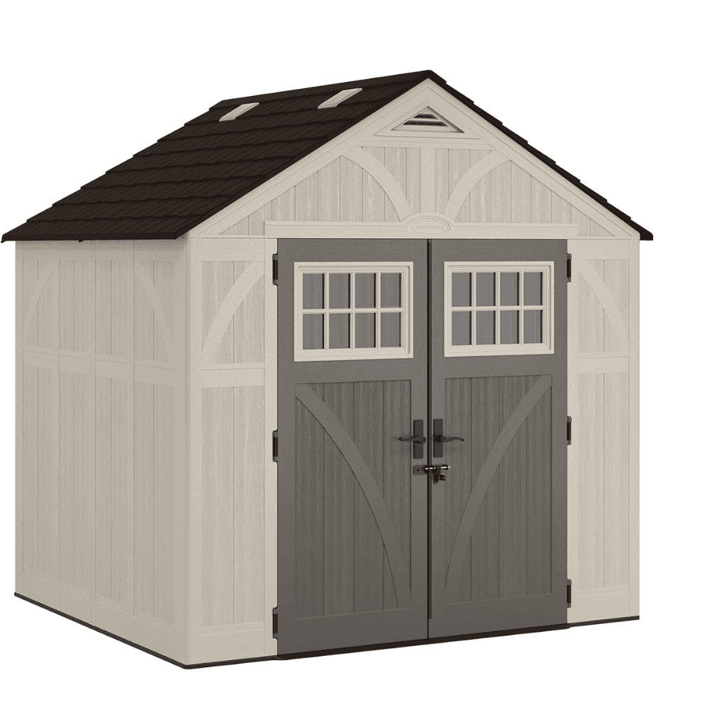 saybrokeeer-product-276-image-1.png Suncast Tremont 8' x 7' Resin Storage Shed All-Weather Backyard Utility Shed with Floor Kit and Double Doors - Image 1