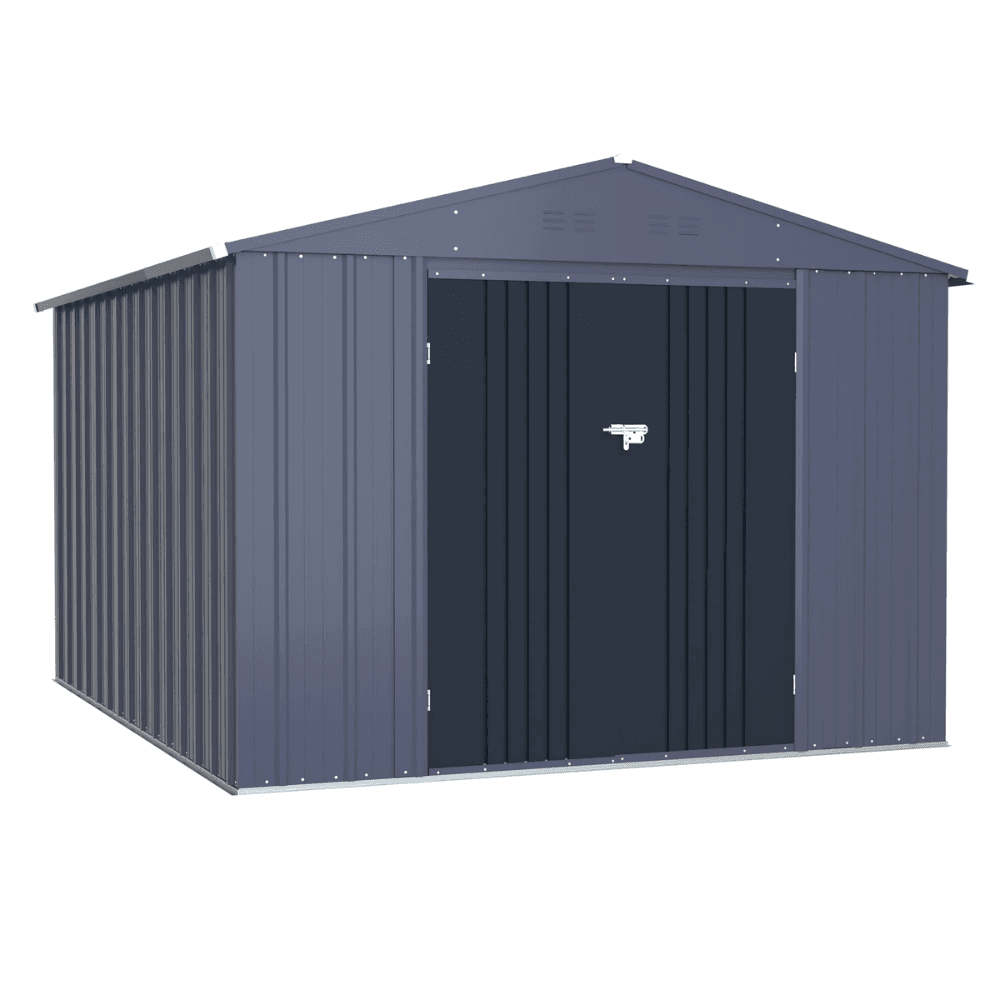 saybrokeeer-product-280-image-1.png Veikous 8' x 12' Metal Outdoor Storage Shed Galvanized Steel Utility Shed with Lockable sliding Doors and Air Vents - Image 1