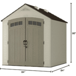 Suncast Vista 7' x 7' Resin Storage Shed All-Weather Backyard Utility Shed with IllumiVent System and Windows - Image 5