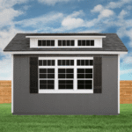 Handy Home Windemere 10' x 12' Wood Storage Shed Backyard Garden Utility Shed with Double Doors and Windows - Image 11