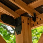 Backyard Discovery Norwood 20' x 12' Cedar Wood Pavilion Carport Heavy-Duty Gazebo Shelter with Steel Roof and PowerPort - Image 4