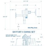 Backyard Discovery Skyfort II Cedar Wood Playset Swing Set with Raised Clubhouse Wave Slide Monkey Bars and Rock Climbing Wall - Image 5