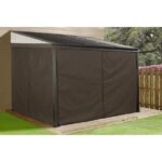 Sojag Portland No. 53 10' x 12' Wall Gazebo Rustproof Aluminum Frame and Galvanized Steel Roof with Mosquito Netting - Image 3
