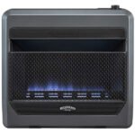 Bluegrass Living 30,000 BTU Natural Gas Ventless Blue Flame Space Heater with Blower and Base Feet B30TNB-BB - Image 3