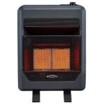 Bluegrass Living 20,000 BTU Natural Gas Ventless Infrared Space Heater with Blower and Base Feet B20TNIR-BB