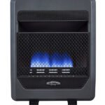 Bluegrass Living 20,000 BTU Propane Gas Ventless Blue Flame Space Heater with Blower and Base Feet B20TPB-BB