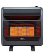 Bluegrass Living 28,000 BTU Propane Gas Ventless Infrared Space Heater with Blower and Base Feet B28TPIR-BB