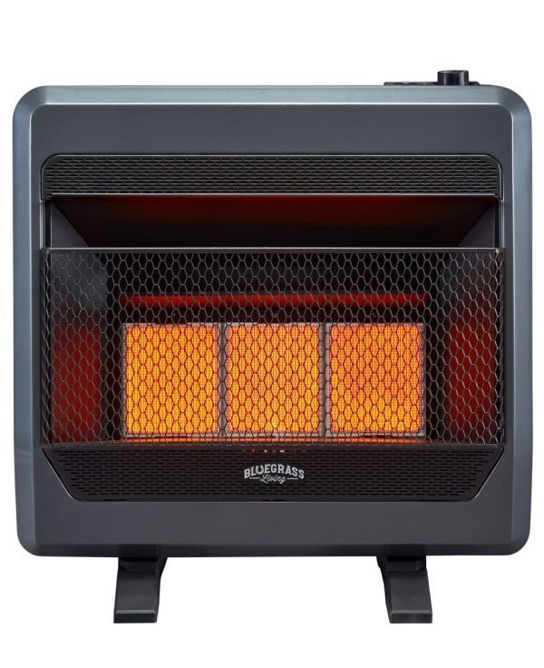 saybrokeeer-product-349-image-1.jpg Bluegrass Living 28,000 BTU Propane Gas Ventless Infrared Space Heater with Blower and Base Feet B28TPIR-BB - Image 1