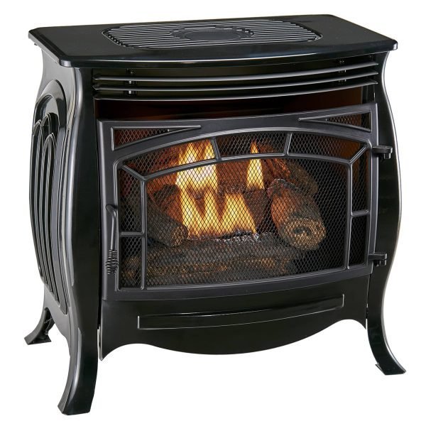 saybrokeeer-product-351-image-1.jpg Duluth Forge 26,000 BTU Dual Fuel Ventless Gas Stove FDSR25-GF, Remote Control, Gloss Black Finish - Image 1