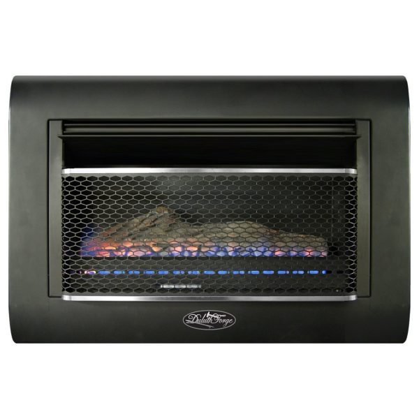 saybrokeeer-product-353-image-1.jpg Duluth Forge 26,000 BTU Dual Fuel Ventless Linear Wall Gas Fireplace with Log DF300L, Thermostat Control - Image 1