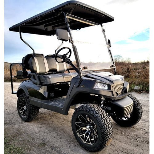 saybrokeeer-product-373-image-1.jpg Terminator 48V Four Seater Black Electric Golf Cart with Custom Rims - Image 1