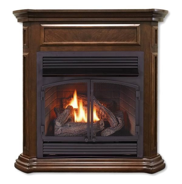 saybrokeeer-product-375-image-1.jpg Duluth Forge 32,000 BTU Dual Fuel Ventless Gas Fireplace in Nutmeg Finish - Image 1