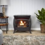 Duluth Forge FDSR25 26,000 BTU Matte Black Dual Fuel Ventless Gas Stove - Image 13