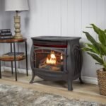 Duluth Forge FDSR25 26,000 BTU Matte Black Dual Fuel Ventless Gas Stove - Image 8