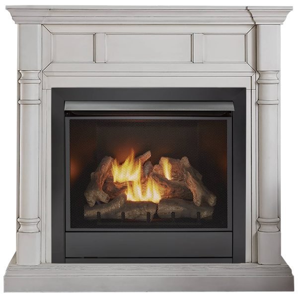 saybrokeeer-product-383-image-1.jpg Duluth Forge 32,000 BTU Dual Fuel Ventless Gas Fireplace in Antique White - Image 1