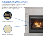 Duluth Forge 32,000 BTU Dual Fuel Ventless Gas Fireplace in Antique White - Image 2