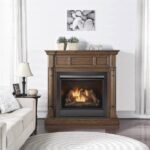 Duluth Forge 32,000 BTU Dual Fuel Ventless Gas Fireplace with Walnut Mantel - Image 10