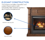 Duluth Forge 32,000 BTU Dual Fuel Ventless Gas Fireplace with Walnut Mantel - Image 2