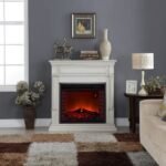 Duluth Forge Antique White Full Size Electric Fireplace with Wood Mantel - Image 5