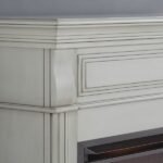 Duluth Forge Antique White Full Size Electric Fireplace with Wood Mantel - Image 6