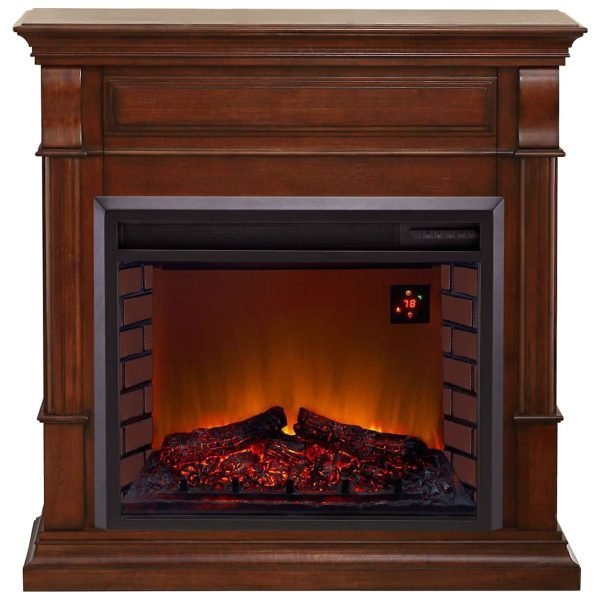 saybrokeeer-product-388-image-1.jpg Duluth Forge Apple Spice Full Size Electric Fireplace with Wood Mantel - Image 1