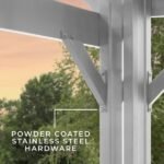 Backyard Discovery Hawthorne 14' x 12' White Steel Pergola with Soft Canopy - Image 10