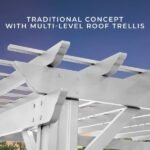 Backyard Discovery Hawthorne 14' x 12' White Steel Pergola with Soft Canopy - Image 12