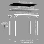 Backyard Discovery Hawthorne 14' x 12' White Steel Pergola with Soft Canopy - Image 16