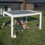 Backyard Discovery Windham 14' x 10' White Steel Pergola with Soft Canopy - Image 14
