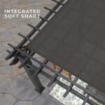 Backyard Discovery Stratford 14' x 10' Black Steel Pergola with Soft Canopy - Image 8
