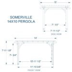 Backyard Discovery Somerville 14' x 10' Barnwood Stain Cedar Wood Pergola - Image 3