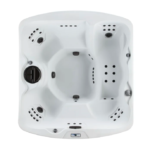 Lifesmart Leganza 6-Person 90-Jet 230V Acrylic Outdoor Hot Tub Spa with Lounge Seating and Waterfall - Image 5