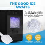Newair Countertop Nugget Ice Maker 44 lbs. Soft Chewable Sonic Ice Machine in Black and Stainless Steel - Image 5
