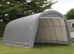 ShelterLogic 15' x 28' x 12' Round Top Heavy-Duty Steel Outdoor Storage Shelter and Garage Canopy - Image 3