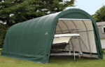 ShelterLogic 15' x 28' x 12' Round Top Heavy-Duty Steel Outdoor Storage Shelter and Garage Canopy - Image 4