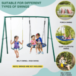 Crystals TLC 440 lbs Heavy-Duty Metal Swing Frame A-Frame Stand with 5 Hooks - Image 5