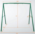 Crystals TLC 440 lbs Heavy-Duty Metal Swing Frame A-Frame Stand with 5 Hooks - Image 6