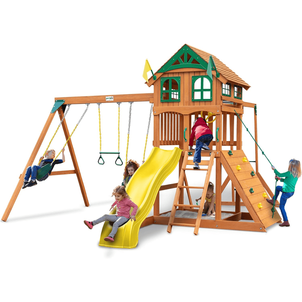 saybrokeeer-product-62-image-1.png Gorilla Playsets Outing III Wooden Outdoor Playset with Monkey Bars and Slide - Image 1