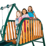 Sportspower Alta Oaks 10 Ft. Wooden Outdoor Swing Set with 6-Foot Wave Slide - Image 3